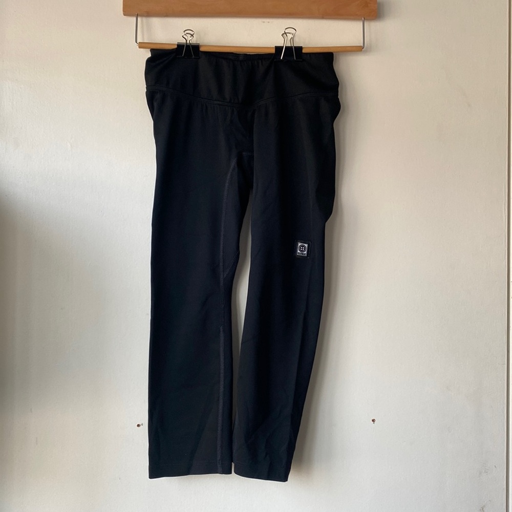 Black calf leggings size S